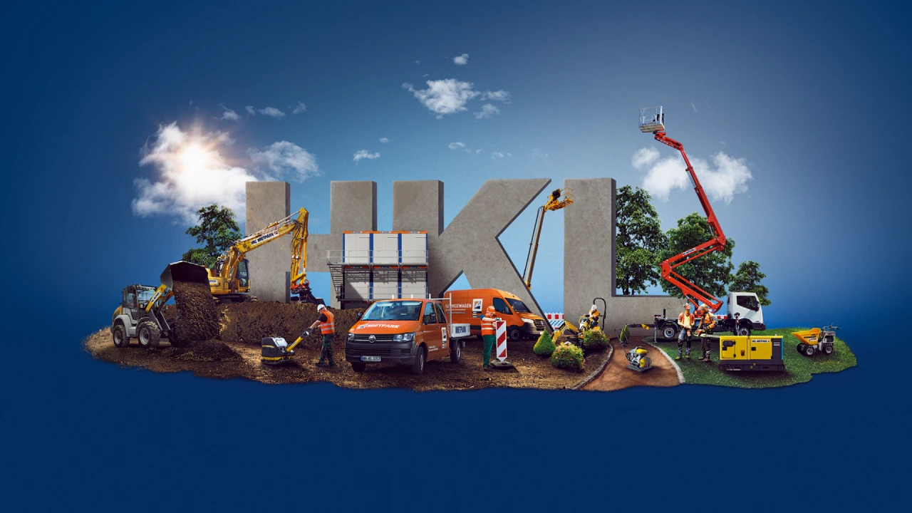 Mit CGI lassen sich inspirierende, neue Bildwelten erschaffen - Albert Bauer spielt hier seine Gestaltungskompetenz voll aus.  HKL Keyvisual auf blauem Hintergrund